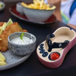 Flip-Flop-Servierschüssel aus Keramik – lustiges Strandparty-Geschirr