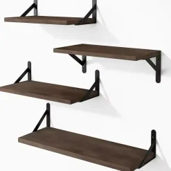 Floating Shelves for Wall – Wall-Mounted Wooden Bookshelves for Living Room
