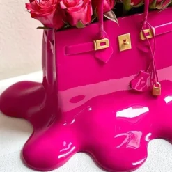 Florale Schmelzvase – Einzigartiger Wohndekor-Akzent