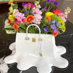 Florale Schmelzvase – Einzigartiger Wohndekor-Akzent