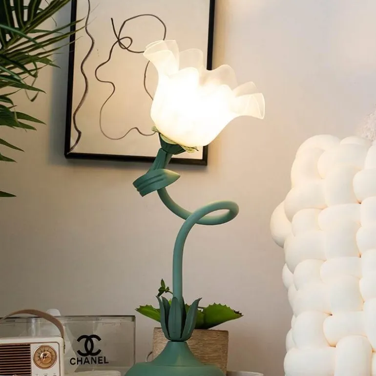 Florale Schreibtischlampe - Romantisches stilvolles Tischlicht