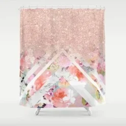 Floraler Duschvorhang - Elegantes Venuskuss Badezimmerdekor