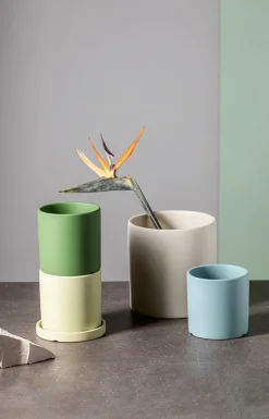 Florava Hand-Painted Ceramic Planter – Colorful Draining Plant Pot