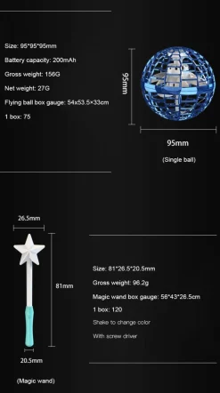 Flying Ball Drone - 360° drehbarer, handgesteuerter Helikopter-Spinner