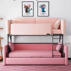 Foldable Bunk Bed Sofa - Space-Saving Modern Sleeper