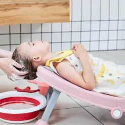 Foldable Ergonomic Head Washing Chair - Kid-Friendly Hair Wash Seat