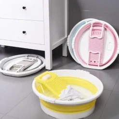 Foldable Mini Laundry Basin - Compact Washing Tub for Home Use