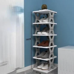 Foldable Shoe Storage Rack - Stackable Space Saver Organizer