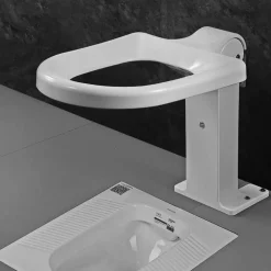 Foldable Squat Toilet Seat Holder - Comfortable Easy to Use