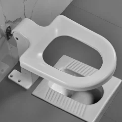 Foldable Squat Toilet Seat Holder - Comfortable Easy to Use