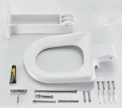 Foldable Squat Toilet Seat Holder - Comfortable Easy to Use