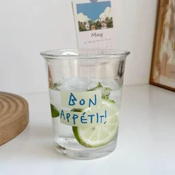 Französischer Glasbecher – 320 ml Eiskaffee-Saftbecher