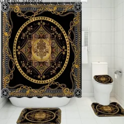 French Touch Duschvorhang-Set – Elegantes Badezimmerdekor