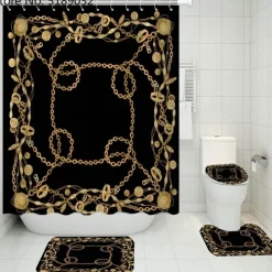 French Touch Duschvorhang-Set – Elegantes Badezimmerdekor