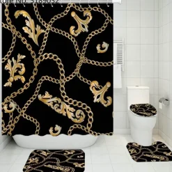 French Touch Duschvorhang-Set – Elegantes Badezimmerdekor