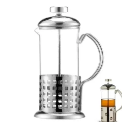 French-Press-Kaffeemaschine aus Edelstahl – 350 ml tragbarer Brüher für frischen Kaffee