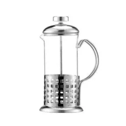 French-Press-Kaffeemaschine aus Edelstahl – 350 ml tragbarer Brüher für frischen Kaffee