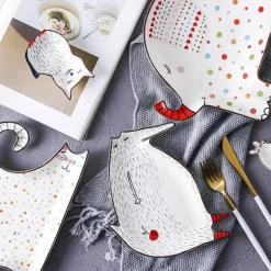 Frühstücksteller mit Tiermotiven – Niedliches Keramikgeschirr