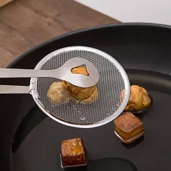 Fritteusenschaufel aus Edelstahl – langlebiges Küchenwerkzeug zum Frittieren