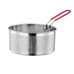 Frittierkorb aus Edelstahl – rundes Sieb für Pommes Frites
