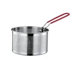 Frittierkorb aus Edelstahl – rundes Sieb für Pommes Frites