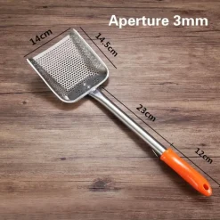 Frittierspatel aus Edelstahl – Sieb-Kochwerkzeug zum Frittieren und Abtropfen