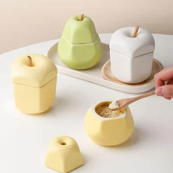 Fruchtförmiges Keramik-Gewürzglas - Gewürzbehälter für die Küche