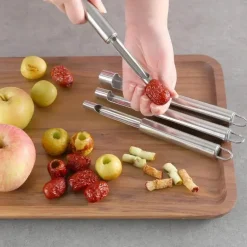 Fruchtkernentferner - Edelstahl-Apfel-Birnen-Dattel-Schneidemesser