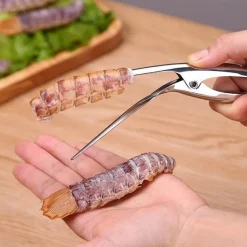 Garnelenschäler-Set aus Edelstahl – 2-teiliges Meeresfrüchte-Werkzeug
