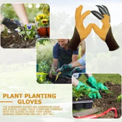 Gartenkrallenhandschuhe - Gummi-Gartenhandschuhe mit Krallenspitzen