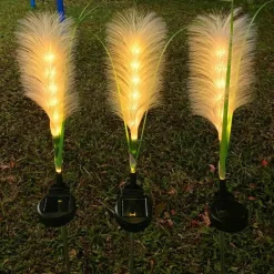 Gartenlaterne aus Schilf – Solar-Dekoleuchte für den Außenbereich