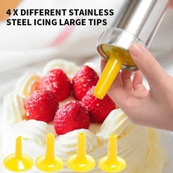 Gebäckspritze aus Edelstahl – Keksmacher-Backwerkzeug