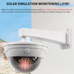 Gefälschte Solar-Überwachungskamera für den Außenbereich – wasserdichte Überwachungsattrappe