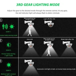 Gefälschte Solar-Überwachungskamera für den Außenbereich – wasserdichte Überwachungsattrappe