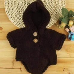 Gehäkelter Strampler für Neugeborene – Gestricktes Babykostüm-Outfit