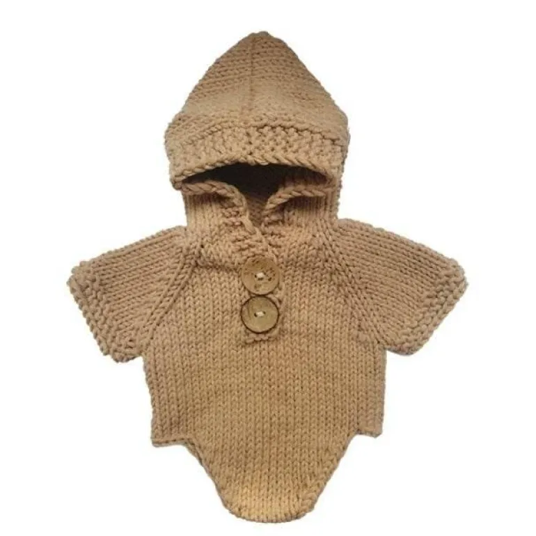 Gehäkelter Strampler für Neugeborene – Gestricktes Babykostüm-Outfit