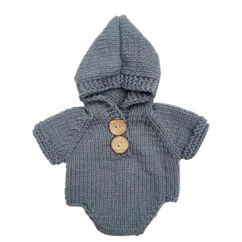 Gehäkelter Strampler für Neugeborene – Gestricktes Babykostüm-Outfit