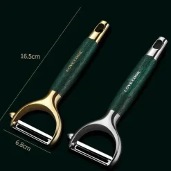 Gemüseschäler aus Edelstahl – Küchenwerkzeug mit Holzgriff