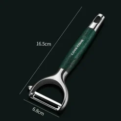 Gemüseschäler aus Edelstahl – Küchenwerkzeug mit Holzgriff