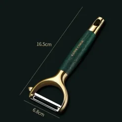 Gemüseschäler aus Edelstahl – Küchenwerkzeug mit Holzgriff