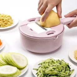 Gemüseschneider-Set aus Edelstahl – 11-teiliges multifunktionales Küchenwerkzeug