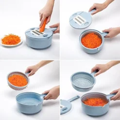 Gemüseschneider-Set aus Edelstahl – 11-teiliges multifunktionales Küchenwerkzeug