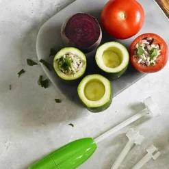 Gemüsespiralschneider-Set für einfaches Vorbereiten und Entkernen von Gemüse