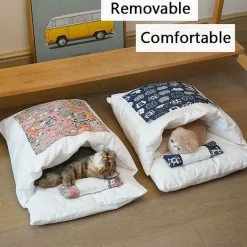 Gemütliches japanisches Katzenbett – entzückender Schlafplatz für Haustiere