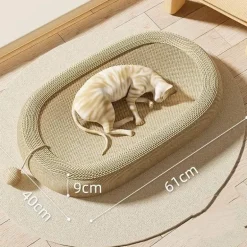 Gemütliches Katzenkratzbett – Bequemes ovales Nest für Katzen