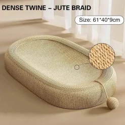 Gemütliches Katzenkratzbett – Bequemes ovales Nest für Katzen