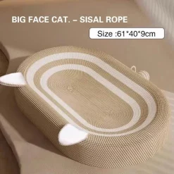 Gemütliches Katzenkratzbett – Bequemes ovales Nest für Katzen