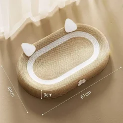 Gemütliches Katzenkratzbett – Bequemes ovales Nest für Katzen