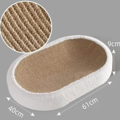 Gemütliches Katzenkratzbett – Bequemes ovales Nest für Katzen