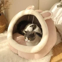 Gemütliches, waschbares Haustierhaus – weiches Innenbett für Hunde und Katzen